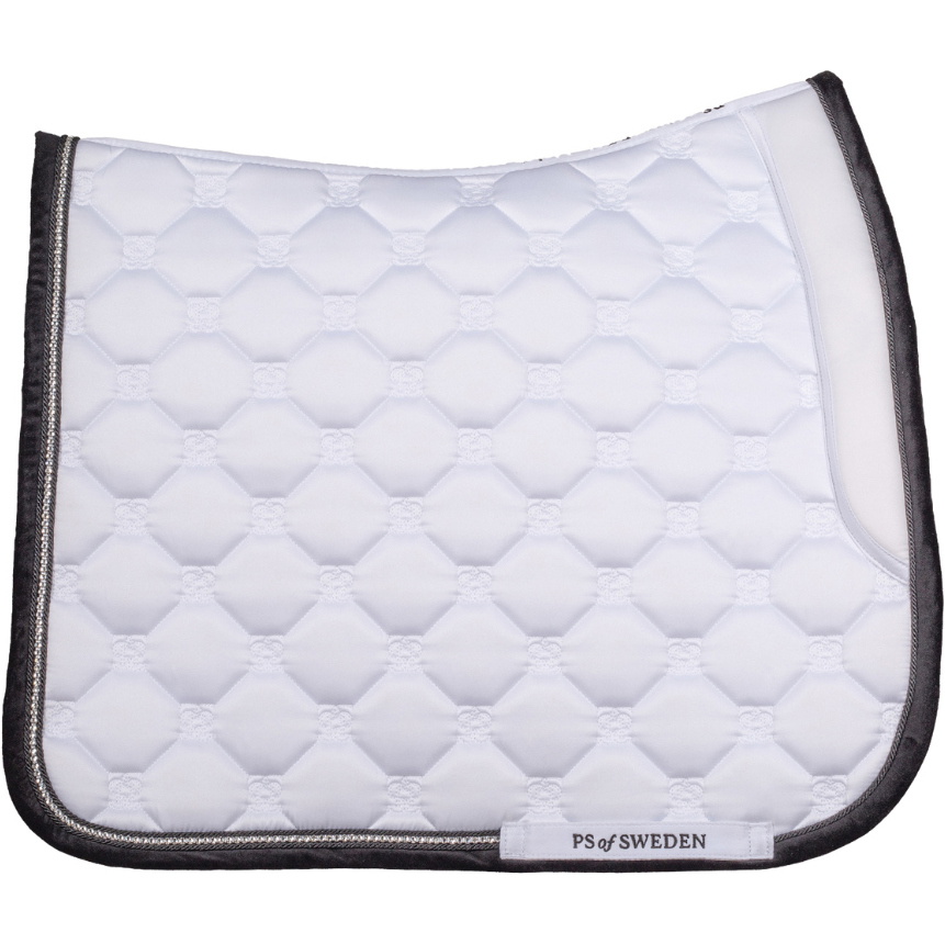 2025 PS of Sweden Vintage Monogram Dressage Saddle Pad 1110-120-090 - White / Black